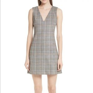 NWT THEORY autumn plaid shift dress
